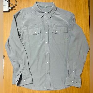 Stio Eddy Shirt Men's Medium Gray Long Sleeve
